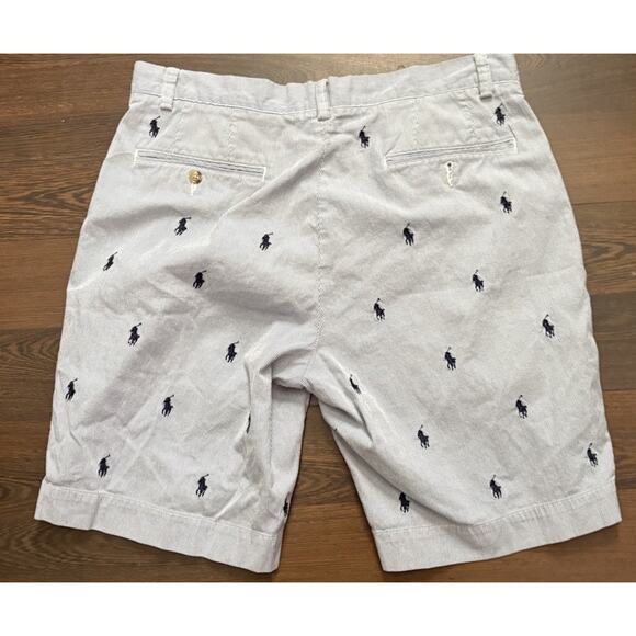 NWOT Polo Ralph Lauren Men's Blue All Over 9" Pony Classic Fit Chino Shorts Sz33 - Picture 6 of 12